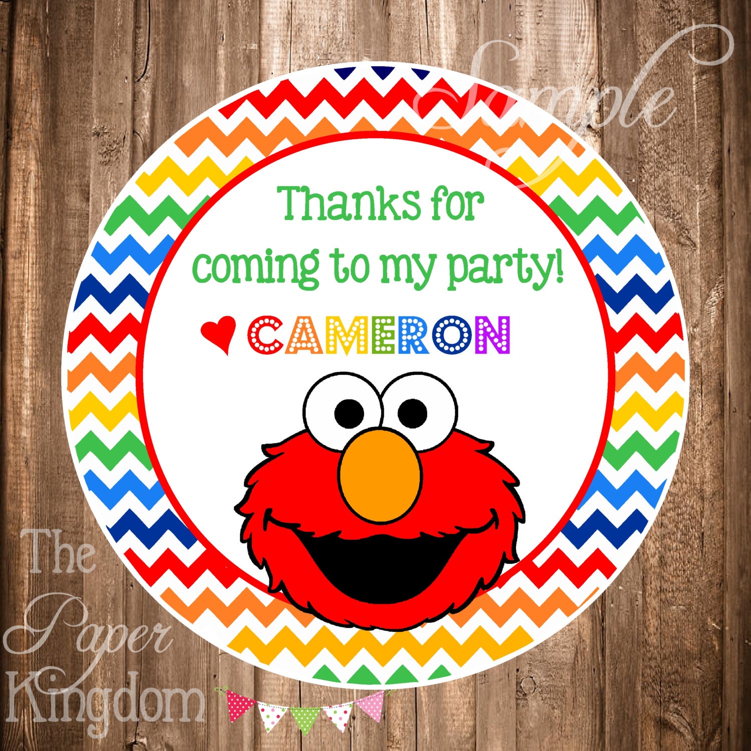 Elmo Gift Tags or Stickers PRINTABLE Elmo Favor Tags Elmo