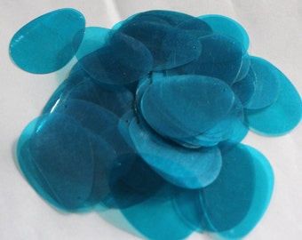 25 pcs sequins/Egg shaped / Blue Color/Transparent Effect / KBOS550