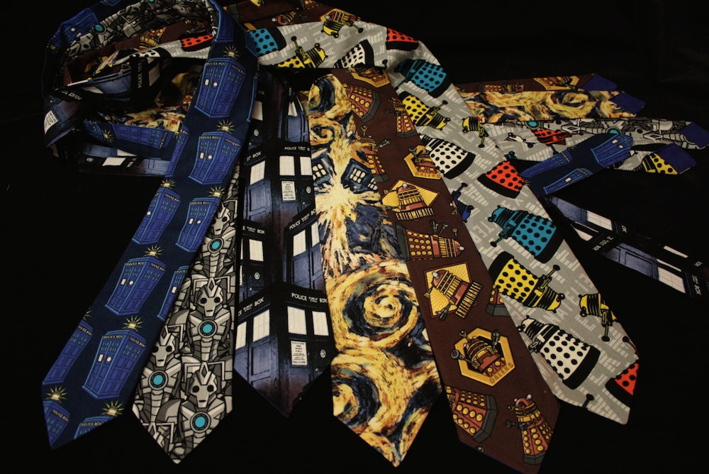 Doctor Who men's neck tie gifts for him exploding