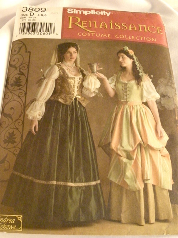 Simplicity Pattern 3809 Renaissance Costume Collection