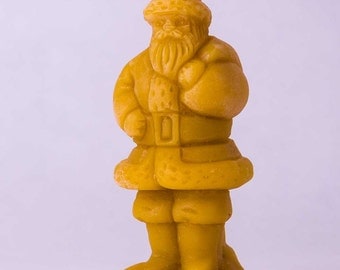 3 Beeswax Santa Claus Candles