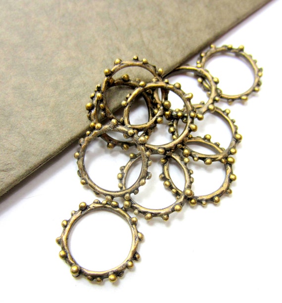18 Antique bronze connector links jewelry making supplies