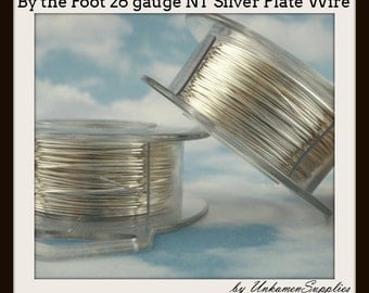 By the Foot 26 gauge Non Tarnish Silver Plated Wire - 100% Guarantee