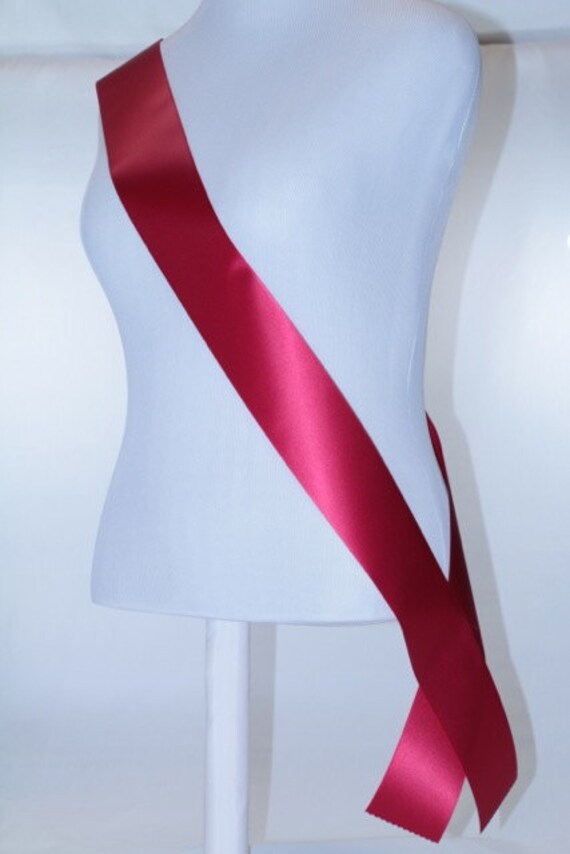 Blank Satin Sash in all colors 3 x 72 w/velcro by allMontana