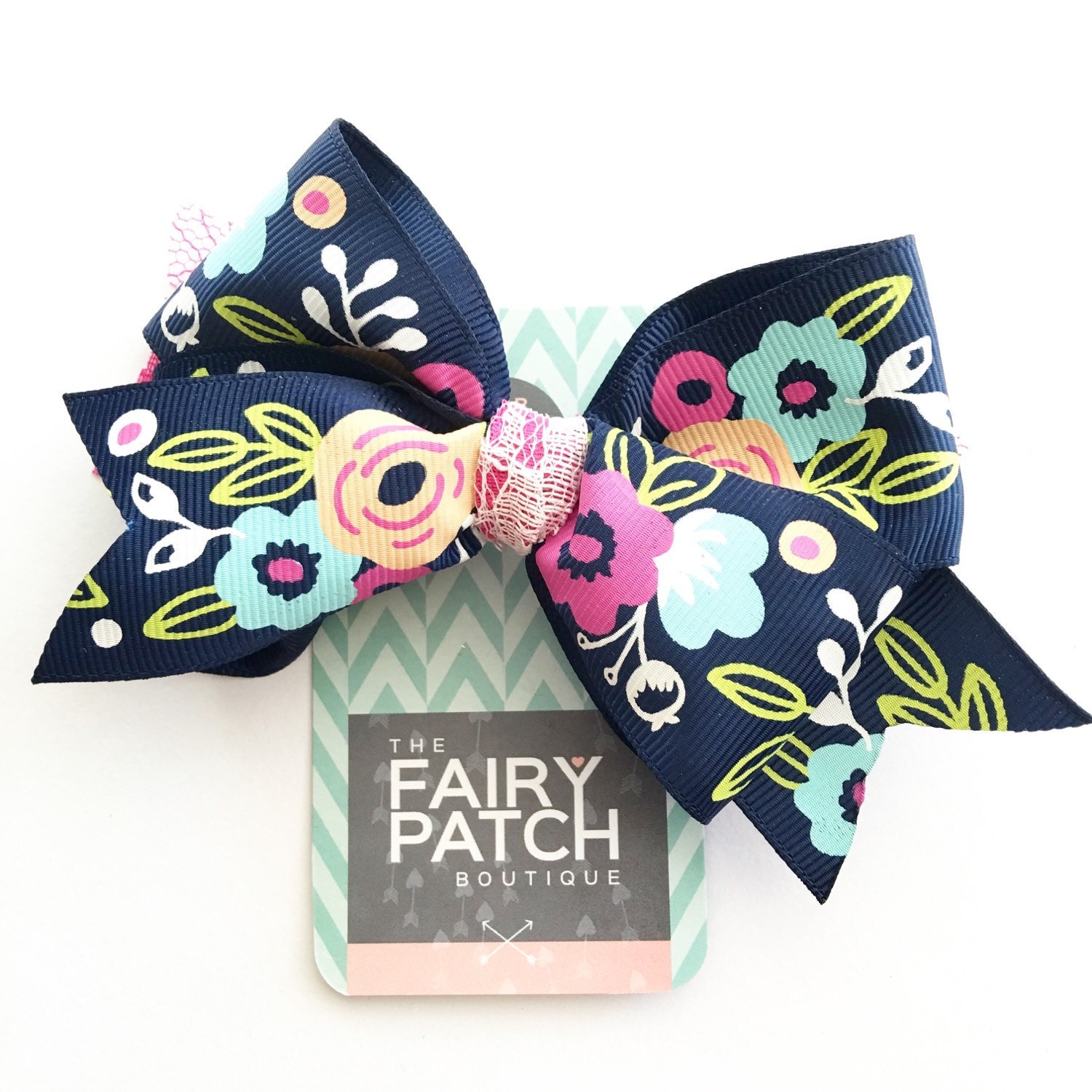 Floral hair bow hair bows for girls girls hair bows hair