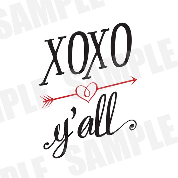 Download SVG DXF Commercial/Personal Use XOXO Y'all Southern