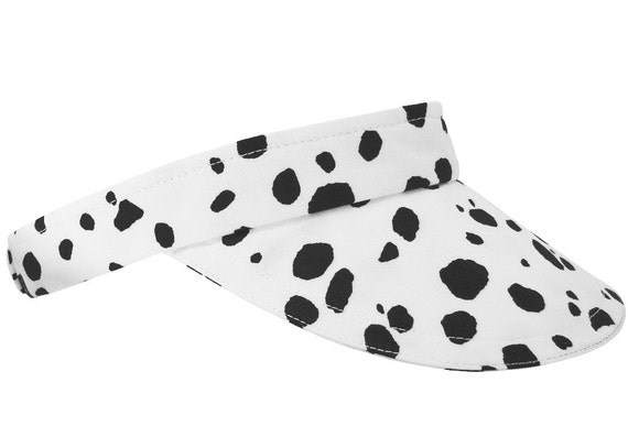 Dalmatian Nation - Ladies Sports Fashion Visor - Classic Black & White Dog Spots animal skin print - Free USA Shipping - Small Medium Large