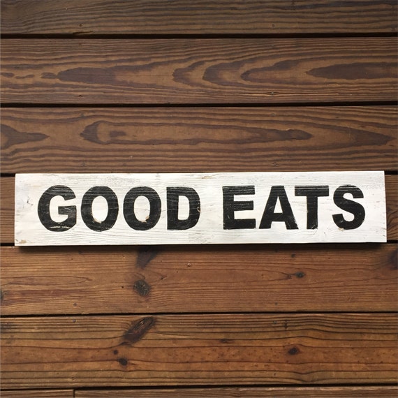 Items Similar To Good Eats Hand Painted Wood Sign On Etsy