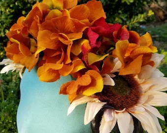 Harvest Flower Ram Horn Wearable Headpiece Renaissance Costume Gift
