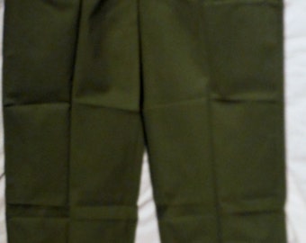 Rare Vintage 60s Vietnam Era US Military Issue Og 507 Polycotton Gerneral Zip 44 X 32 Utility Fatigue Pants (20 % DISCOUNT APPLIED)
