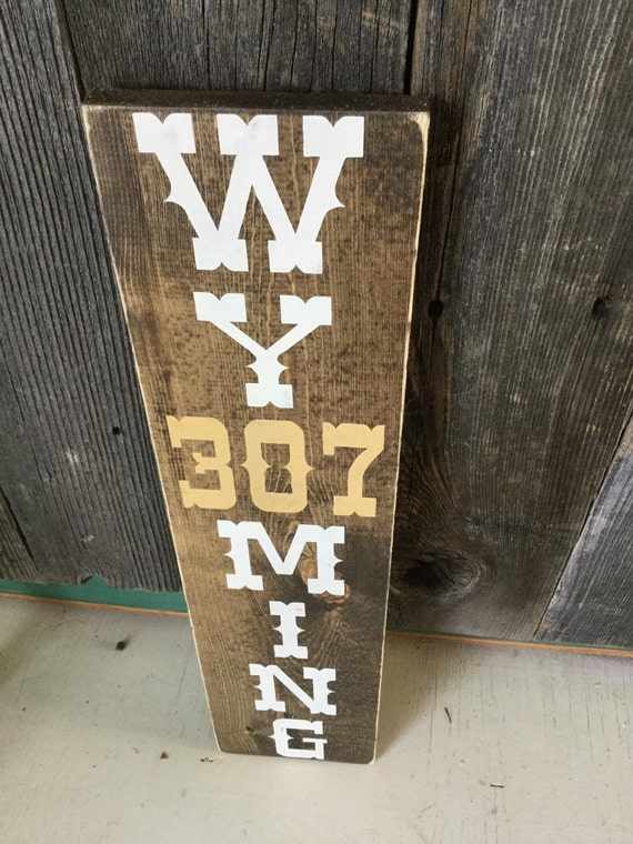 Wyoming Art Wyoming Pride Rustic Wall Decor Home by Girlinair