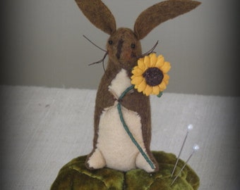 FINISHED PIECE Little Bunny Pinkeep by cheswickcompany