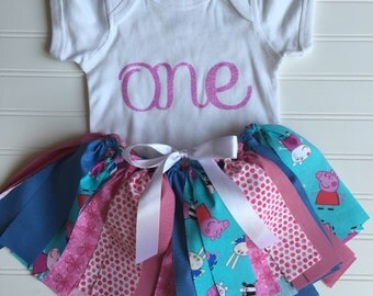 Peppa Pig Outfit - Peppa Pig Tutu - Peppa Pig Birthday - Peppa Pig Party - Peppa Pig Girl - Peppa Pig Decorations - Peppa Pig Skirt