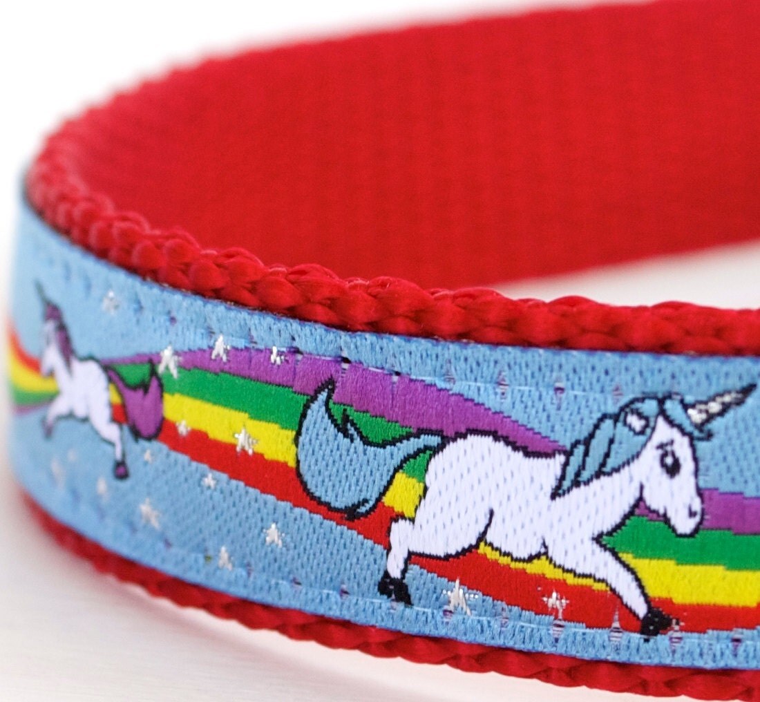 Magical Unicorns Dog Collar Blue Dog Collar Rainbow Pet