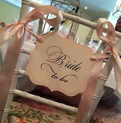 Bride to Be Chair Sign Bridal Shower Decoration Prepared in