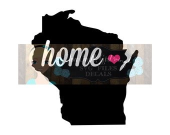 Wisconsin State Map Svg Dxf Png Pdf Zip File Love Home Map Commercial Use SVG Digital File car decal tshirt Wisconsin state svg cut file