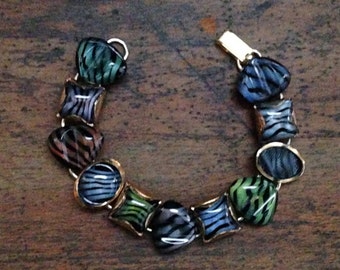 Early 1900s Glass Button Bracelet