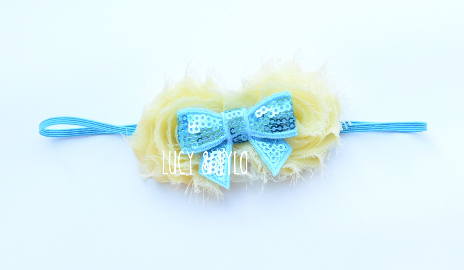 yellow and light blue baby girl newborn photography prop