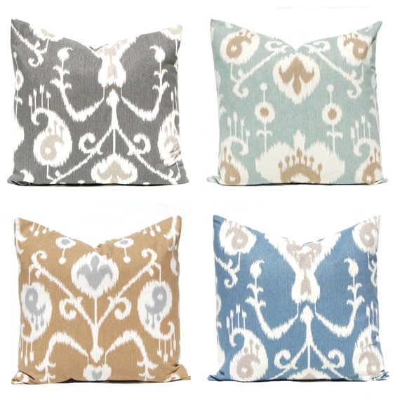 Euro Sham Pillow Cover One Ikat Pillow Cover Decorative