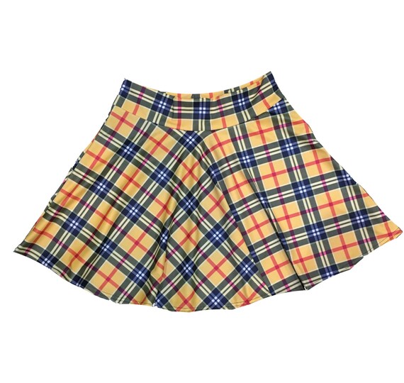 Yellow Plaid Skater Skirt by MessQueenNewYork on Etsy