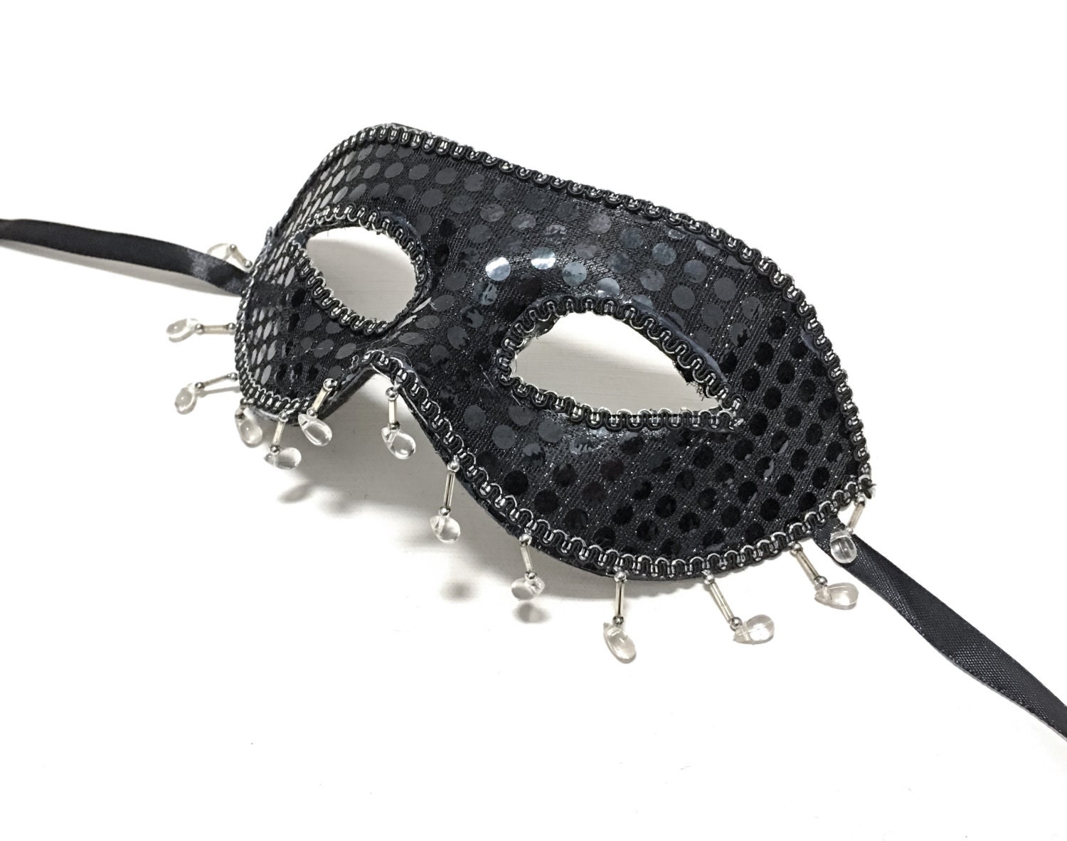 Masquerade Mask BLACK Half Mask Costume Party Mask