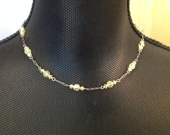 Yellow Crystal Necklace