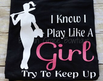 Softball Shirts - Softball Gifts - Girls Softball Shirts - Girls Softball - Gift for her - Softball TShirts - Girl Power - Sports Shirts