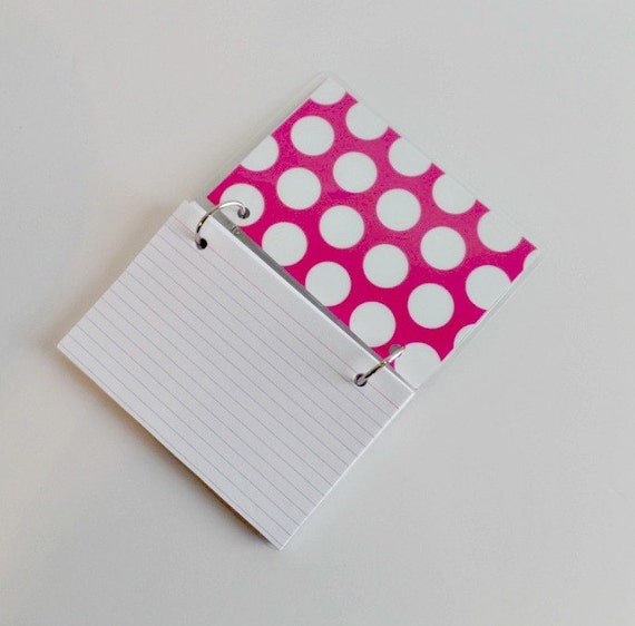 Index Card Binder 4 x 6 Index Card Holder by PaperShay on Etsy