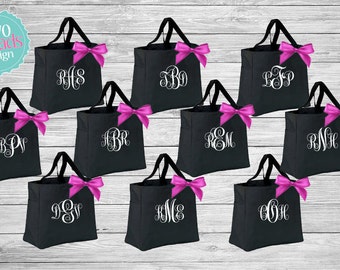 Bridesmaid Totes , Bridesmaid Gifts, Bridal Party Gift, Bridesmaid Tote Bag, Personalized Wedding Bag, Monogrammed Totes