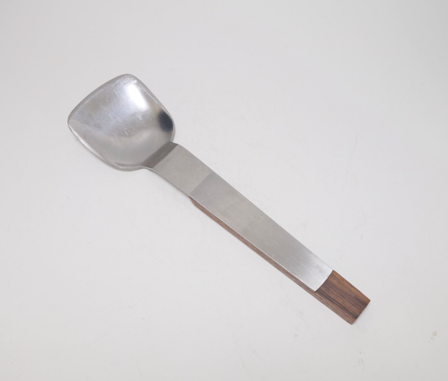 Vintage Vernco Ice Cream Scoop Spoon Spade Stainless Walnut