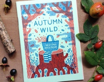 Autumn Wild - Plant Zine Comic Risograph Handmade