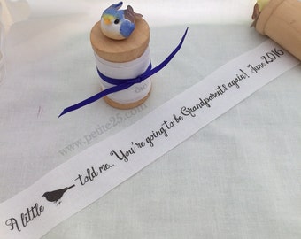 Pregnancy announcement, baby announcement, new baby, secret message, custom, A little bird told me, You are going to be grandparents