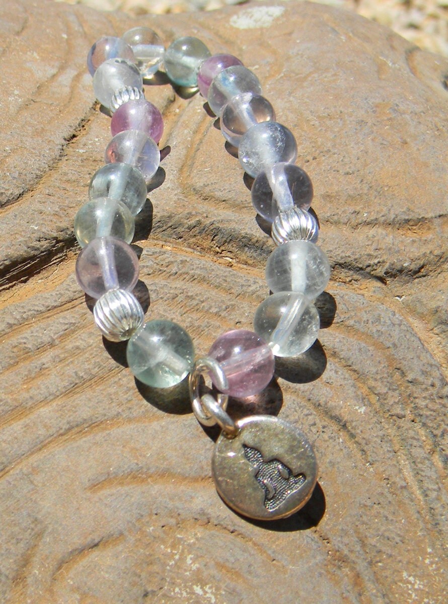 Spiritual Bracelet Yoga Bracelet Fluorite Bead by creationsbylr