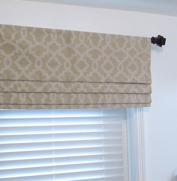 Faux Roman Shade Lined Mock Valance Sheffield Blend Linen