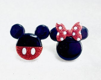 Disney Earrings, Mickey Mouse Earrings, Minnie Mouse Earrings, Disney Jewelry, Disney Vacation Earrings, Mouse Ears, Disney Honeymoon Ears