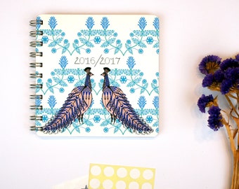 Folk Peacock 2016/2017 Diary // Yearly Planner
