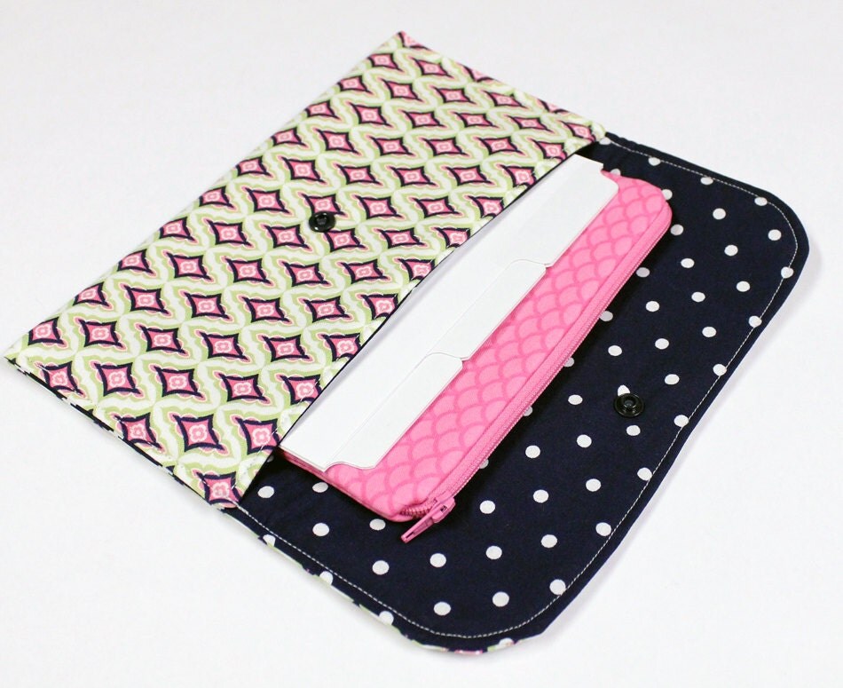 Cash Budget System Clutch Pouch 6 Dividers 1 Zippered