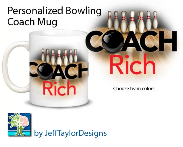 Personalized Bowling Coaches Gift Mug
