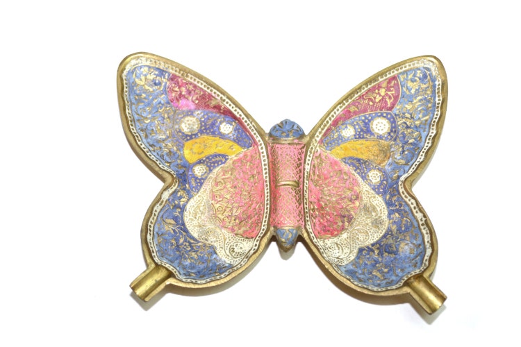 Butterfly Ashtray Brass Butterfly Ashtray by JudysJunktion on Etsy