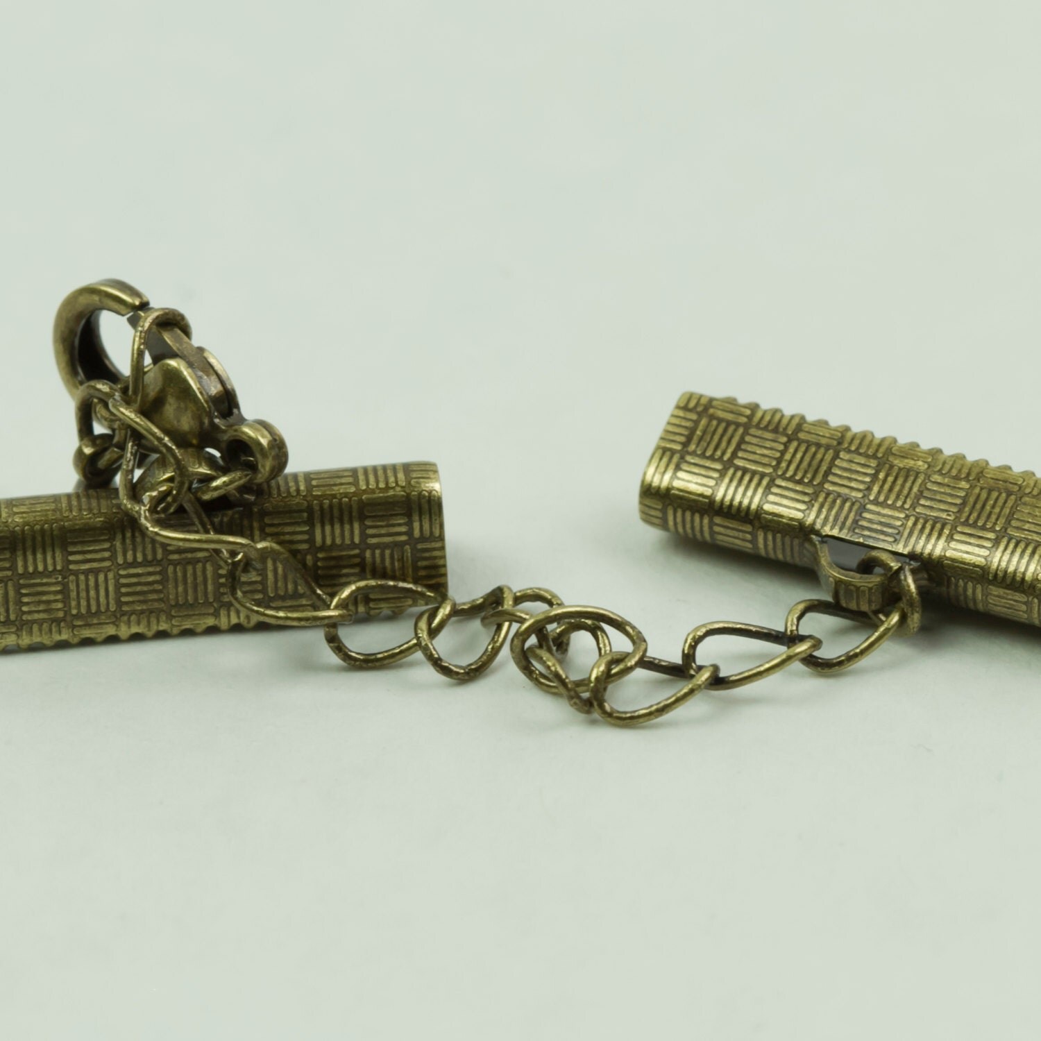 Clasps 20mm Ribbon Crimp Clasp with lobster claw and extension