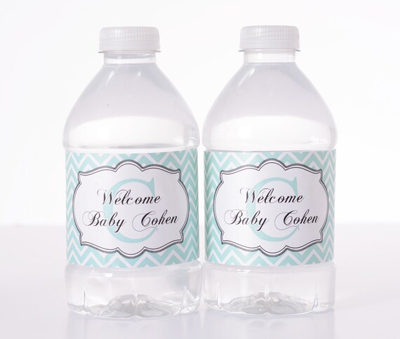 25 Personalized Water Bottle Labels, Baby Shower, Birthday, etc - Waterproof and self stick Il_570xn
