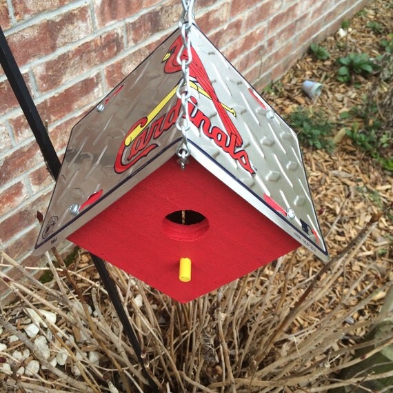 St. Louis Cardinals Rustic License Plate Birdhouse