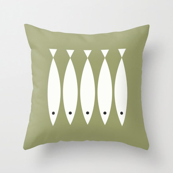 6 colours Minimalist Fish Pattern Pillow Cover Scandinavian