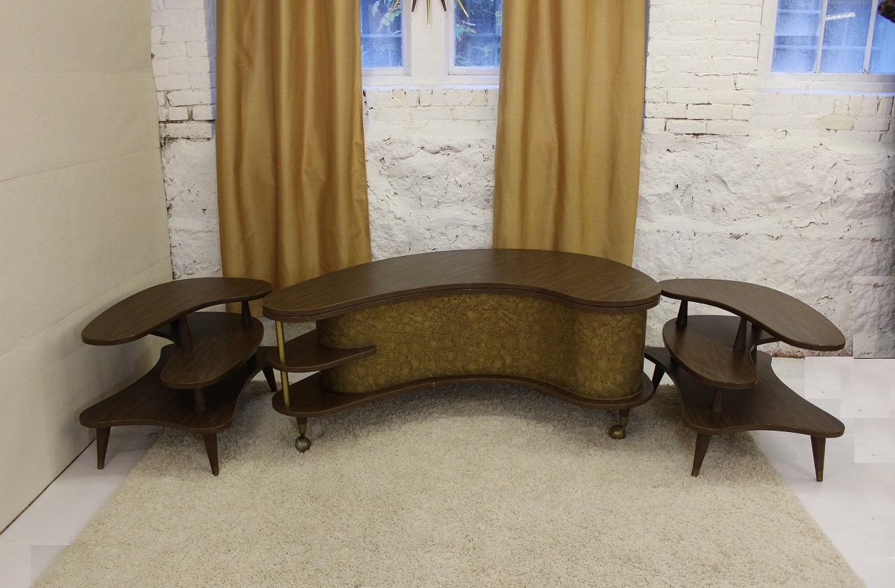 Mid Century Modern vintage Coffee table and end tables set