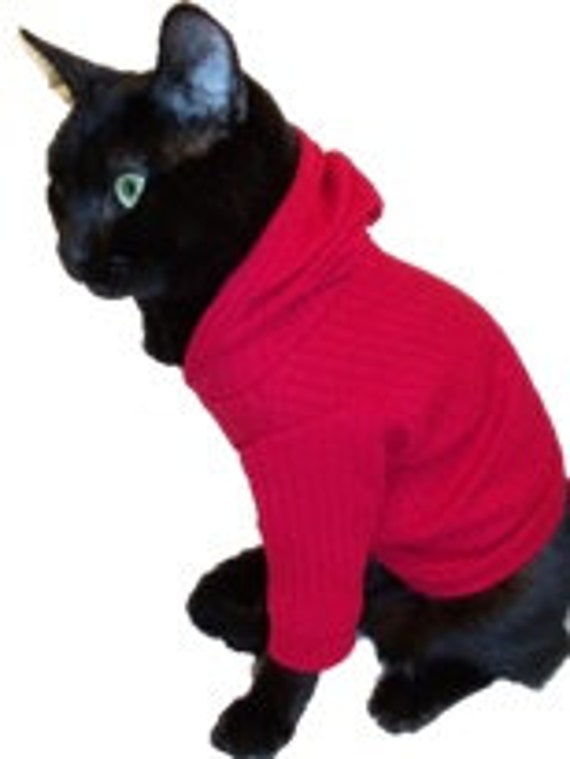 Cat Hoodie Cat Clothes Many Colors by RockinDogsCoolCats on Etsy