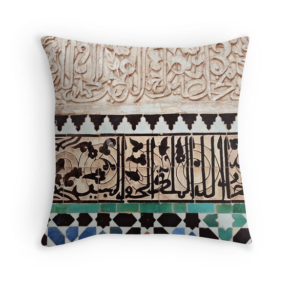 Moroccan Pillow Cover Patterns Ethnic Morocco Tiles