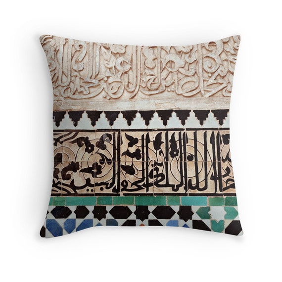 Moroccan Pillow Cover Patterns Ethnic Morocco Tiles