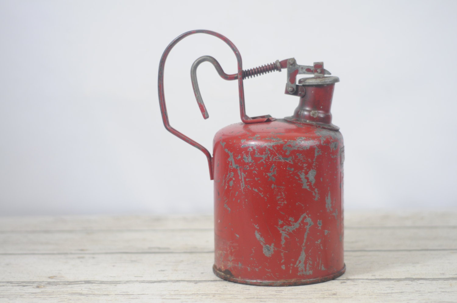 Vintage/Antique Gas Can Fuel Can Brass Tag Geo W Diener MFG