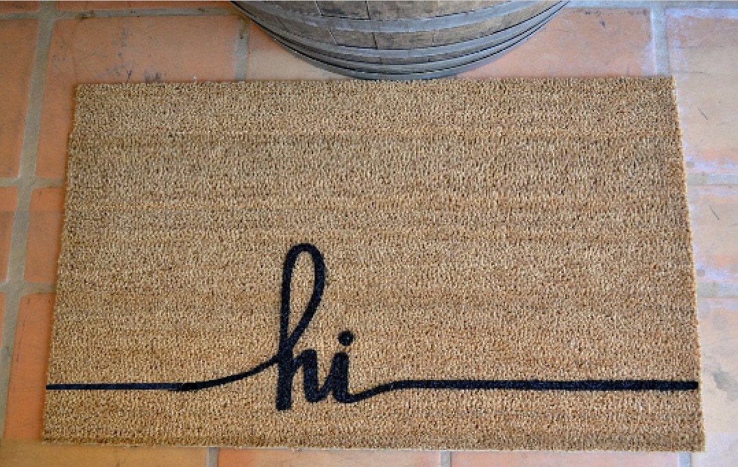 Hi COIR Doormat Hand Painted on a Coir Mat... 2 SIZES