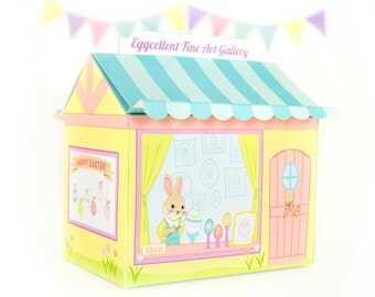 Printable Easter Gift Box, DIY Easter Printable, Easter Party Favor, Easter Crafts